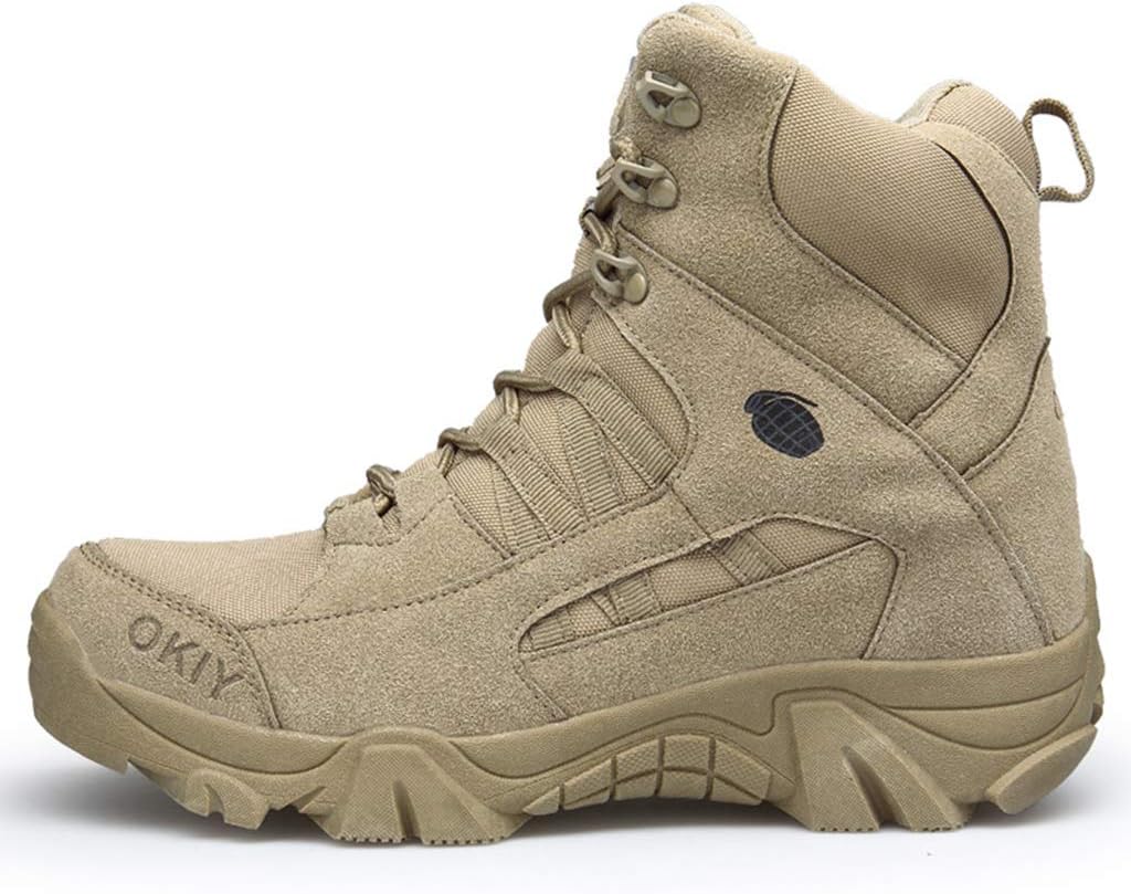 

Мужские тактические ботинки, ходовые и тренировочные ботинки для пустыни, высокие военные боевые ботинки, коричневые, 39/UK 6.5/US 7 Jlfzc