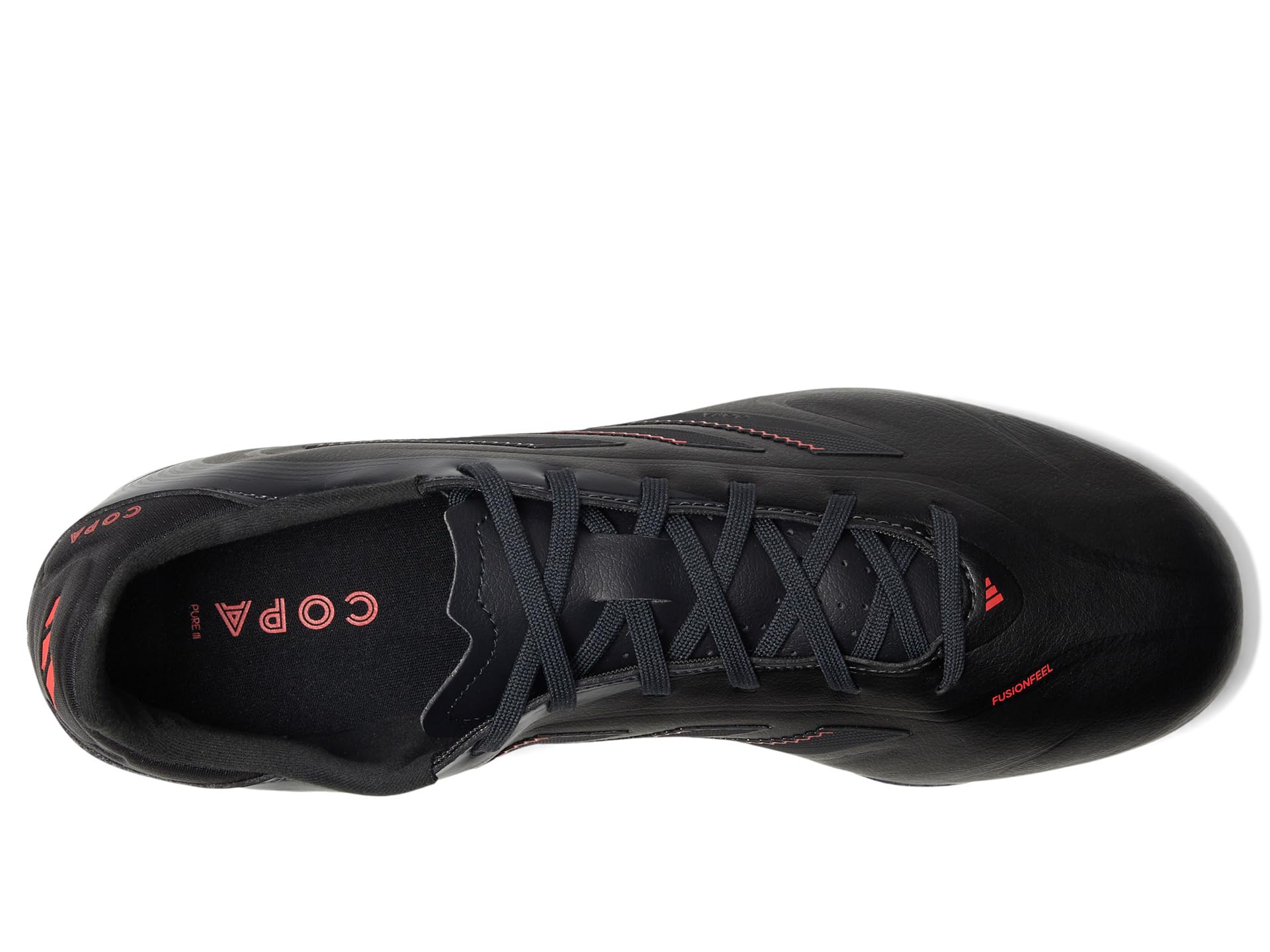 Кроссовки Unisex adidas Copa Pure 3 League Firm Ground/Multi Ground Soccer Cleats, цвет Black/Carbon/Lucid Red — фото 2