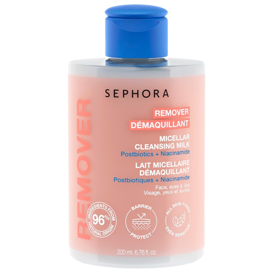 

Мицеллярное очищающее молочко с постбиотиками и ниацинамидом SEPHORA COLLECTION, 6.76 oz /200 ml