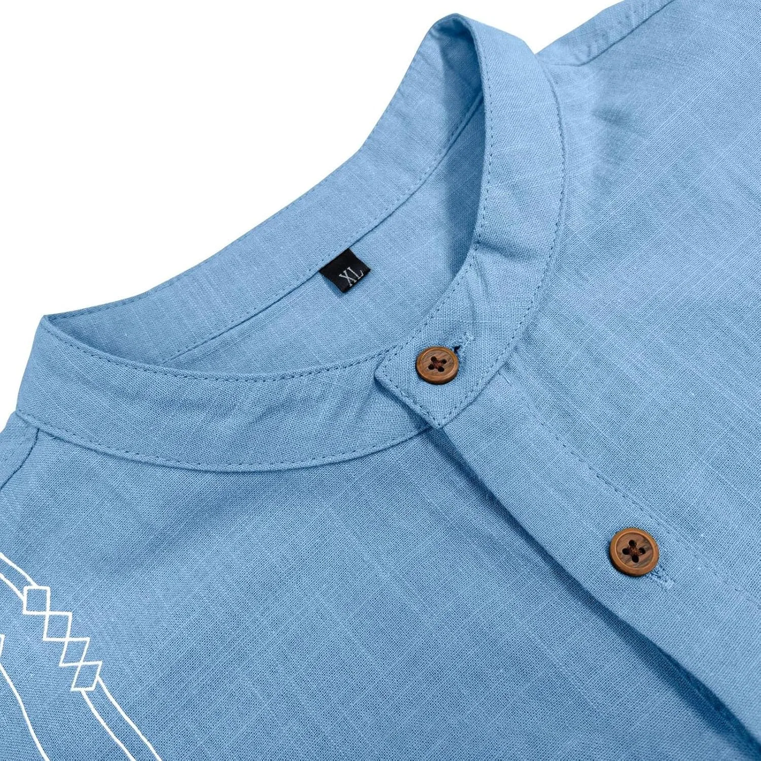 Футболка Casual Summer для мужчин с свободным кроем и коротким рукавом для повседневной носки и уличного стиля, дышащий состав Generic, светло-голубой — фото 3
