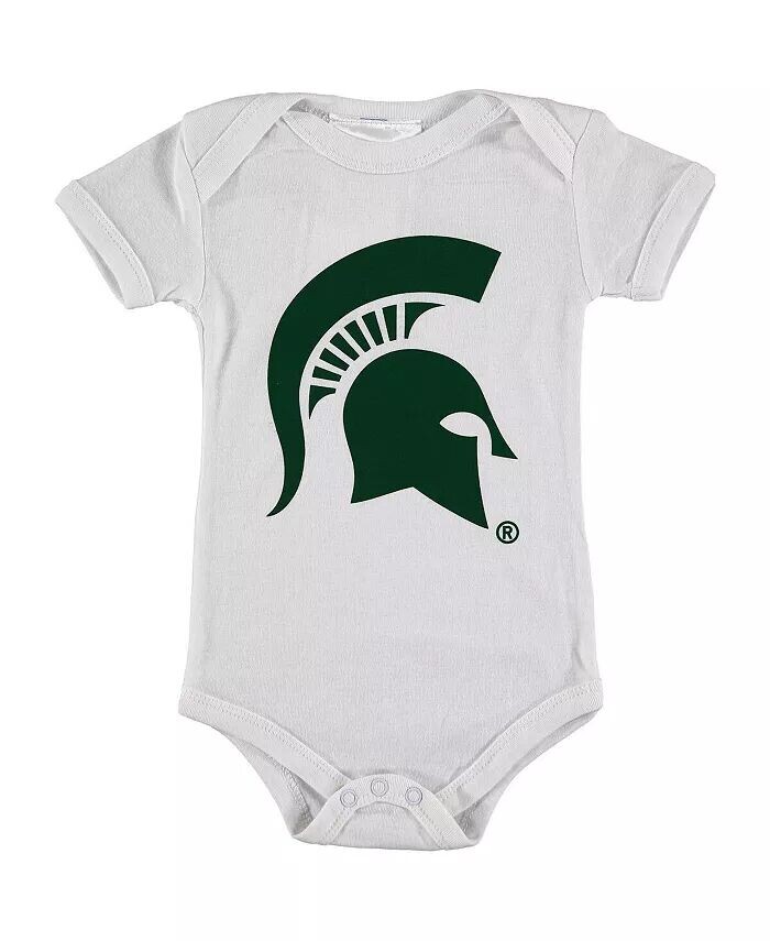 

Белый комбинезон Michigan State Spartans с большим логотипом для мальчиков и девочек Two Feet Ahead