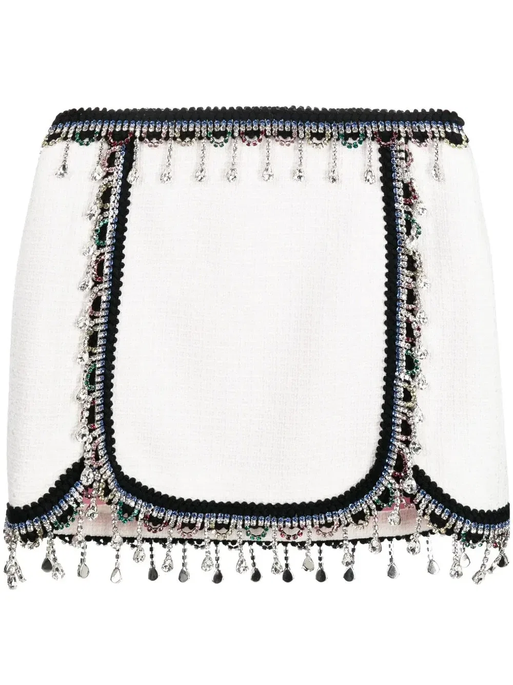 Мини-юбка со стразами Dsquared2, белый