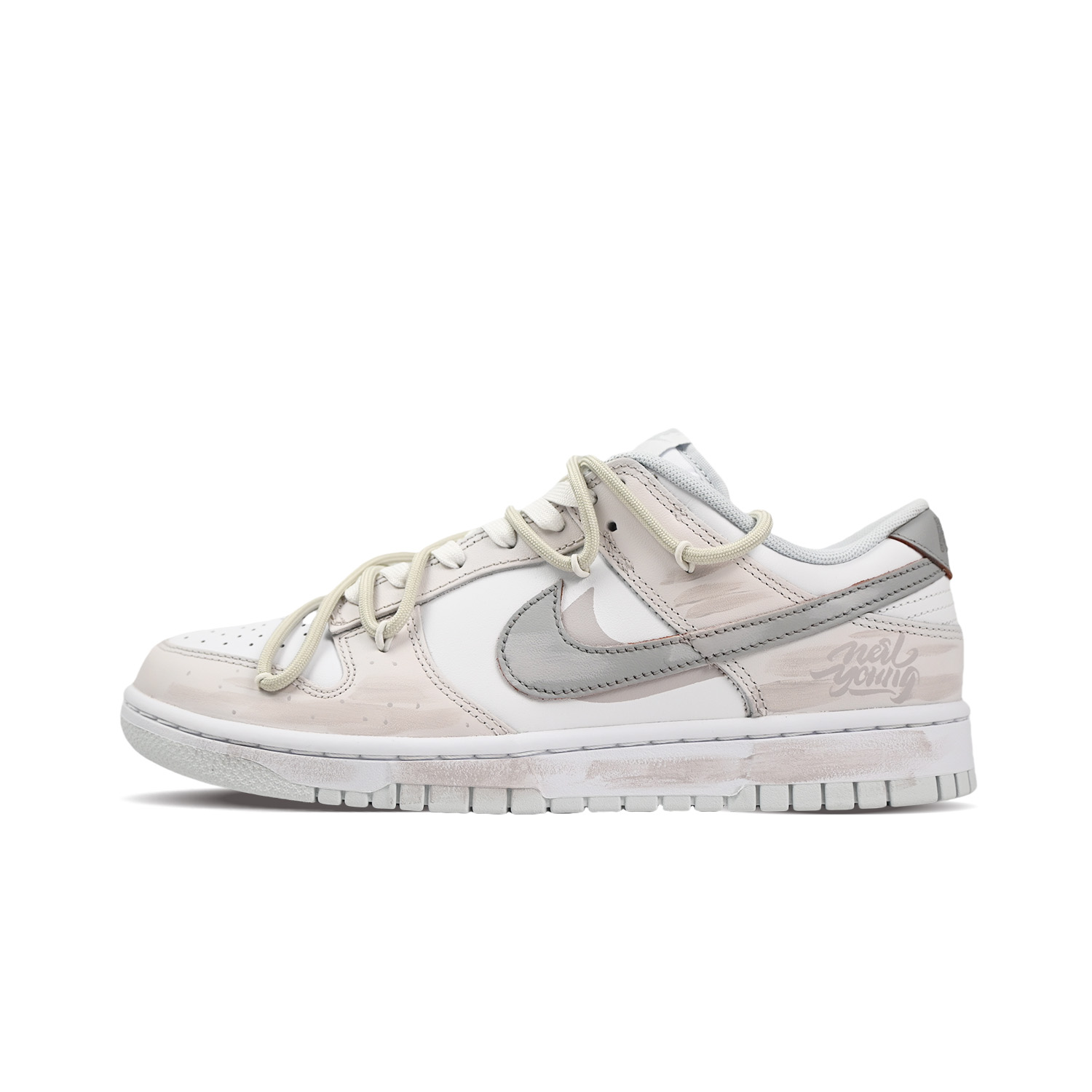 

Кроссовки Nike Dunk Skateboarding Shoes Unisex Low-top Grey/white, светло-серый