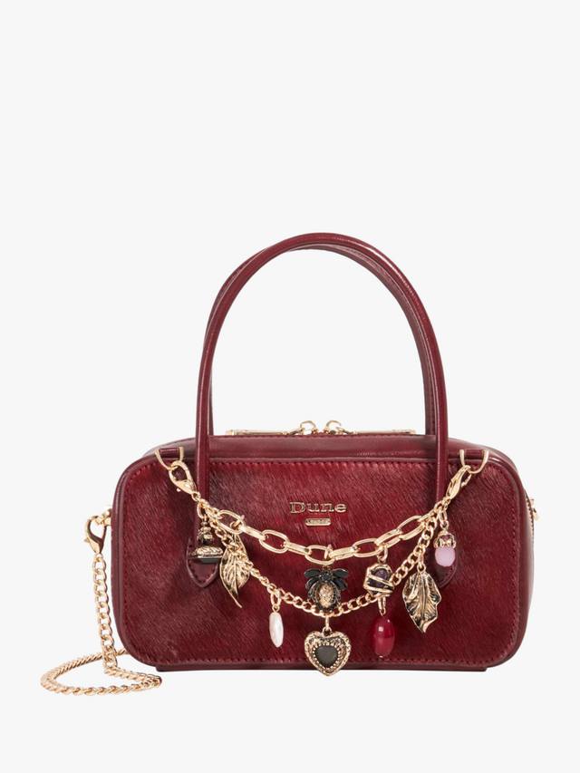 

Сумка Pony Effect Leather Charm Chain Dune London, Red
