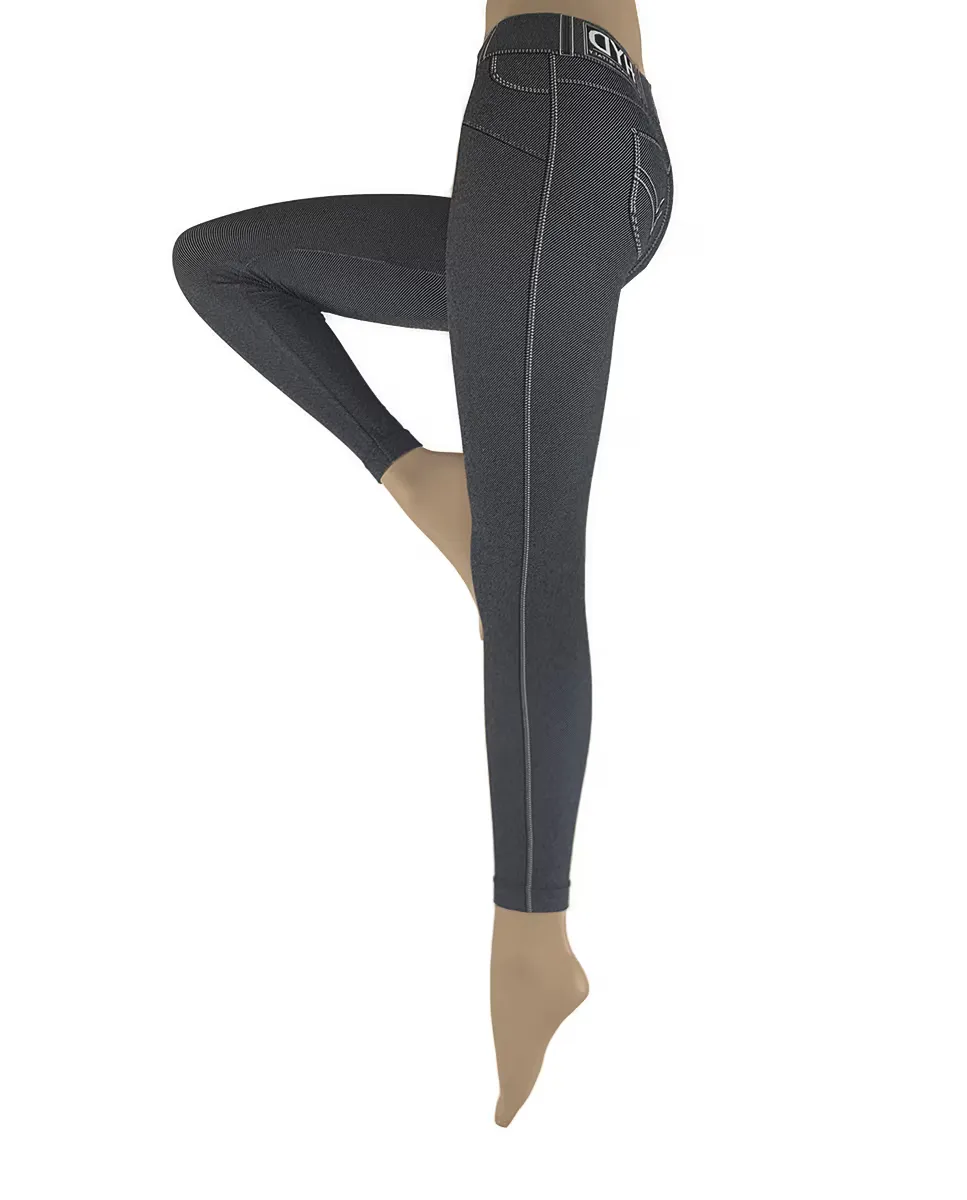 

Джинсовые леггинсы базового силуэта в стиле фэнтези плотностью 140 ден Hyd, черный