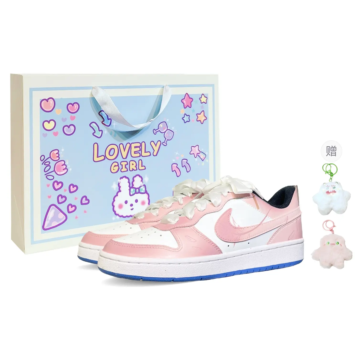 

Nike Легкие амортизирующие кроссовки Court Borough Rose E Person с низким верхом для детей и подростков.