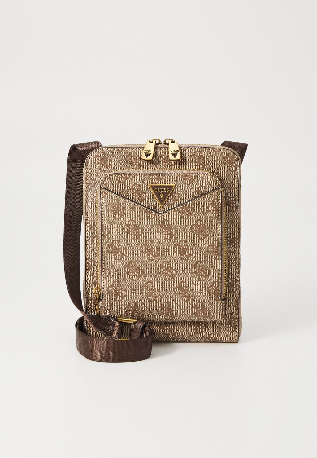 

Сумка через плечо SIENA FLAT CROSSBODY ZIP Guess, бежевый