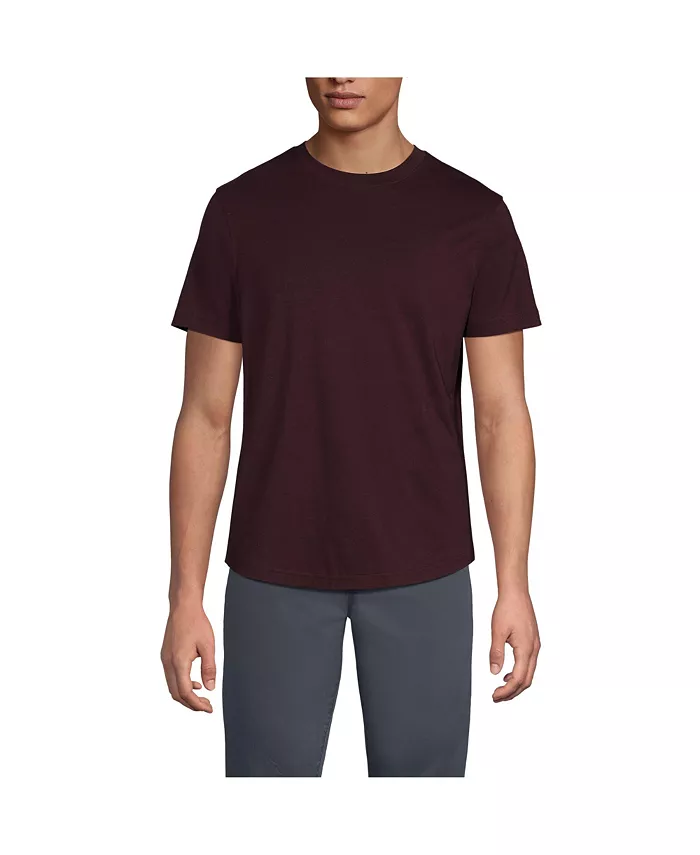 

Мужская футболка с коротким рукавом Supima и закругленным подолом Lands' End, фиолетовый