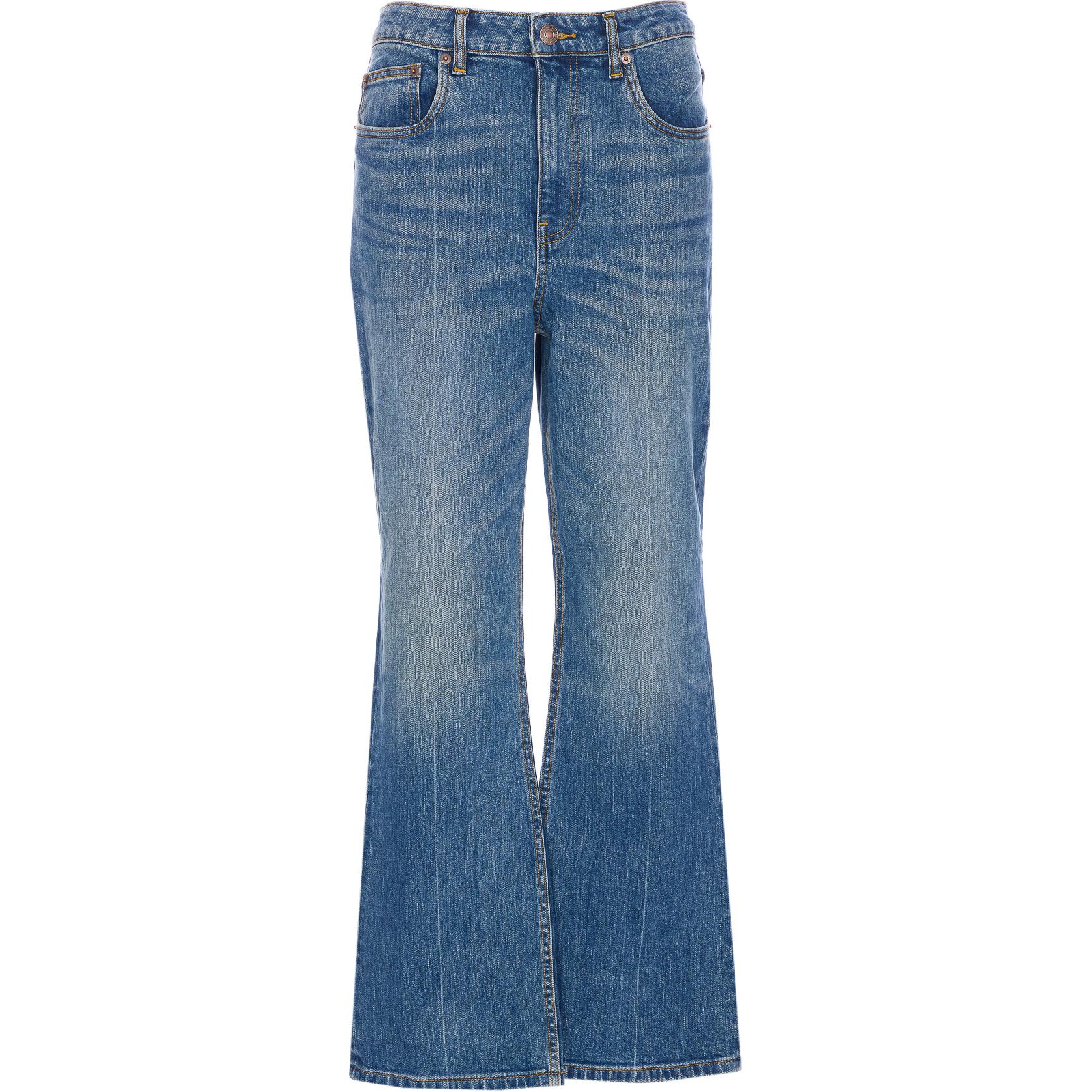 

Укороченные джинсы-клеш Tory Burch, синий