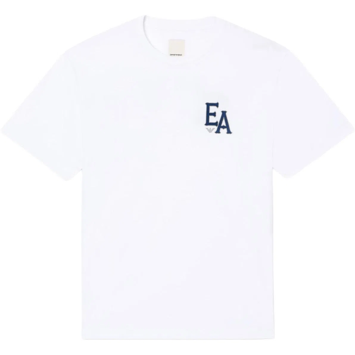 Футболка мужская белая crew neck moderate straight fit EMPORIO ARMANI, White