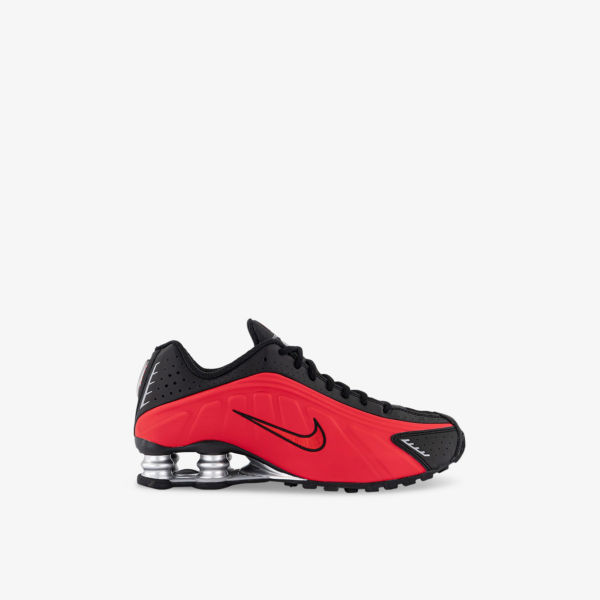 

Кроссовки Shox r4 mid-top из кожи и сетки Nike, красный