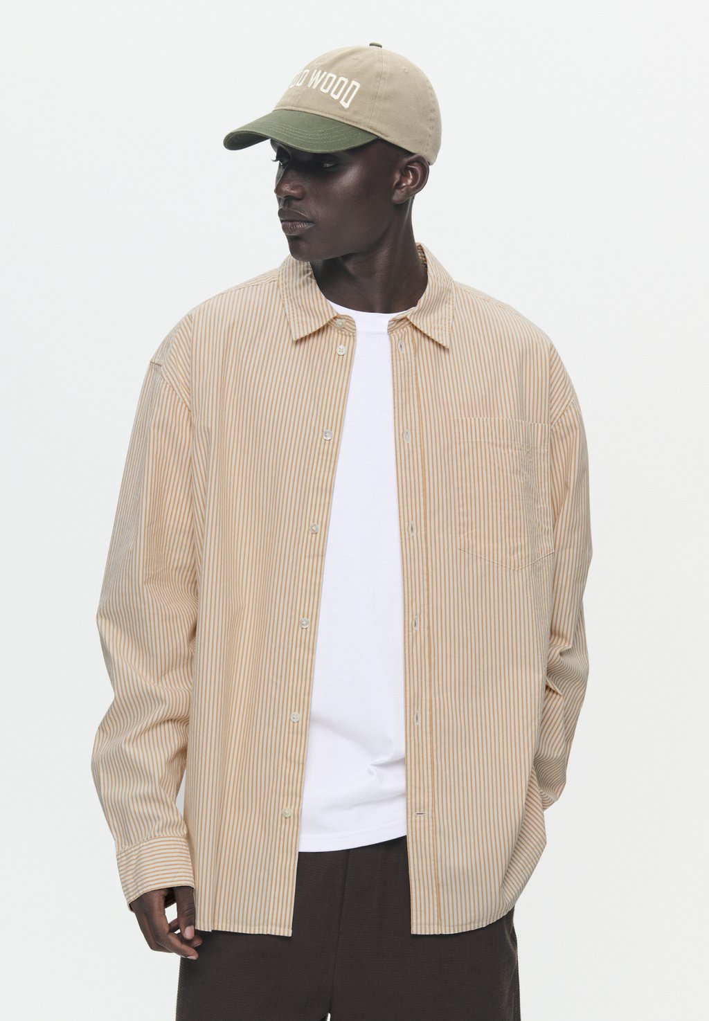 

Рубашка WW DAY STRIPE SINGLE POCKET DOUBLE A BY W.W., светло-коричневый