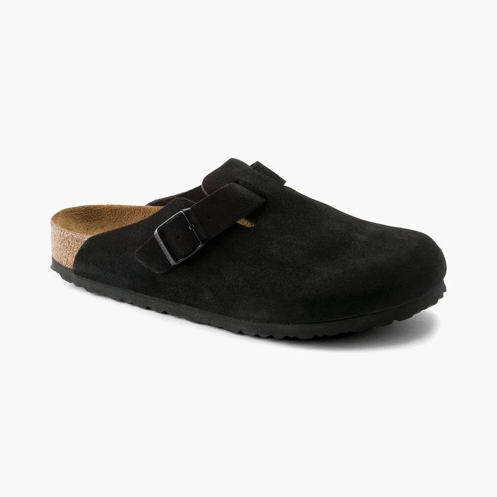 Мужские блоферы Birkenstock Boston SFB Leve чёрные