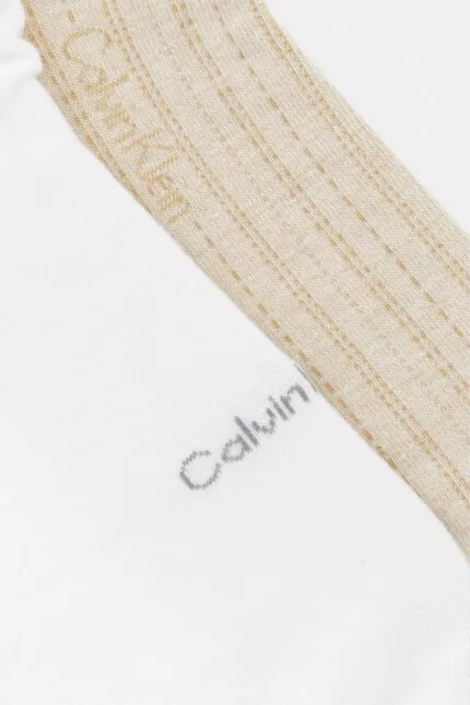 Носки 2 шт Calvin Klein, бежевый — фото 2