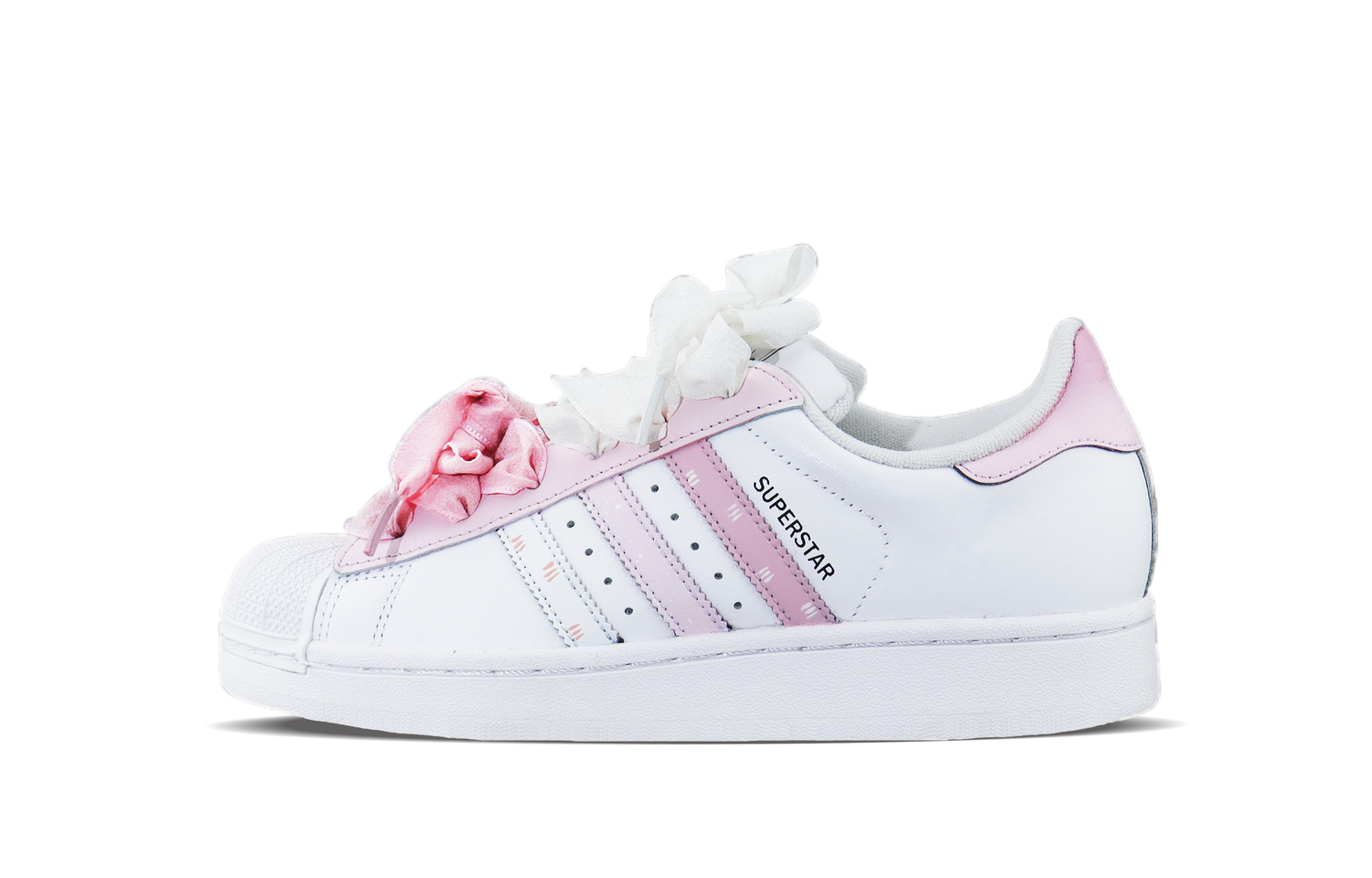 

Superstar 2 устойчивые к истиранию низкие кроссовки для скейтбординга Unisex White Adidas Originals, розовый