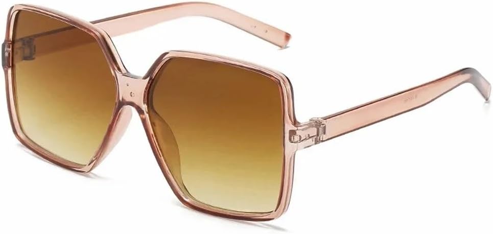 

Черные квадратные солнцезащитные очки большого размера для женщин, крупная оправа, цветные солнцезащитные очки, женские зеркальные очки унисекс с градиентным переходом цвета, очки в стиле хип-хоп GHVWYX, C2 Champagne-tea