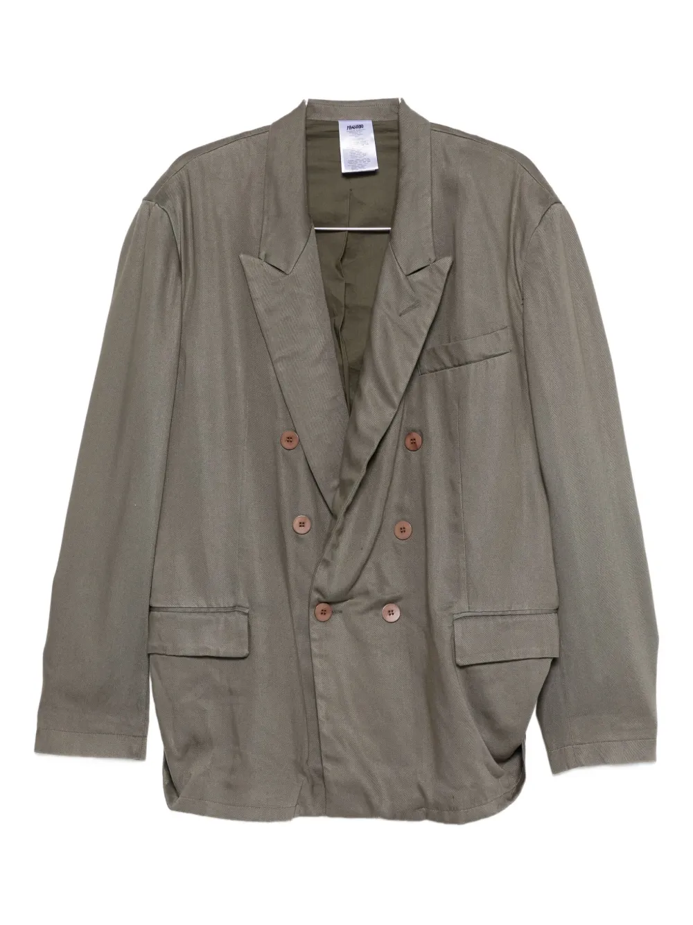 

Двубортный пиджак с лацканами-шалькой Magliano, зеленый