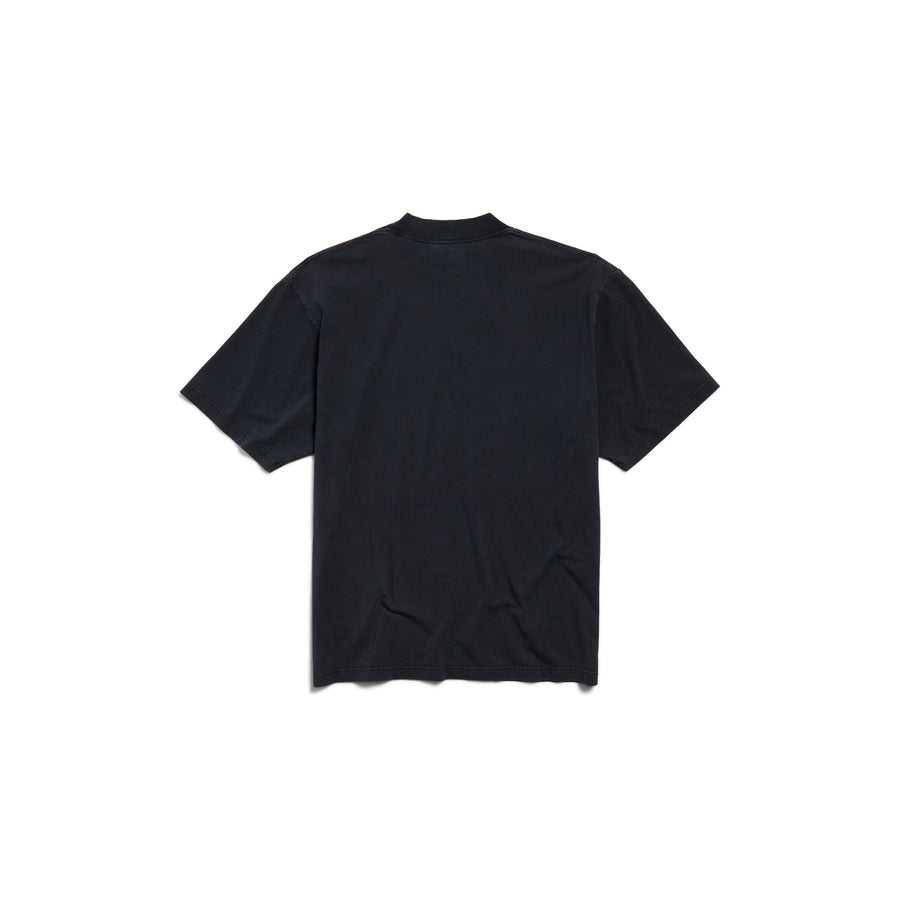 Футболка (WMNS) Balenciaga I Love Paris & Balenciaga T-shirt Medium Fit 'Black Faded', черный — фото 2