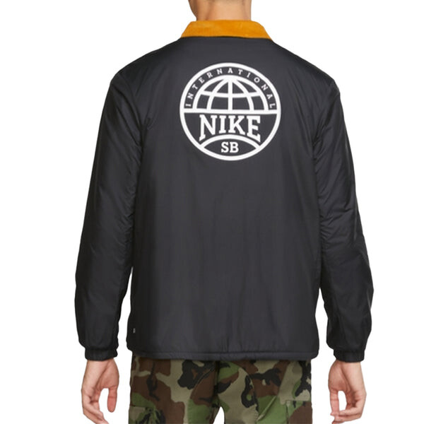 Куртка Nike SB logo Printing Fleece Lined Stay Warm corduroy Colorblock Skateboard Jacket Black, черный — фото 4