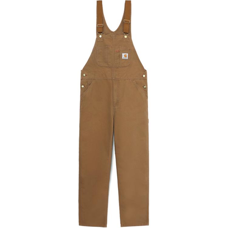 

Джинсовые комбинезоны с прямыми штанинами и нашивкой с логотипом Carhartt WIP, Coffee