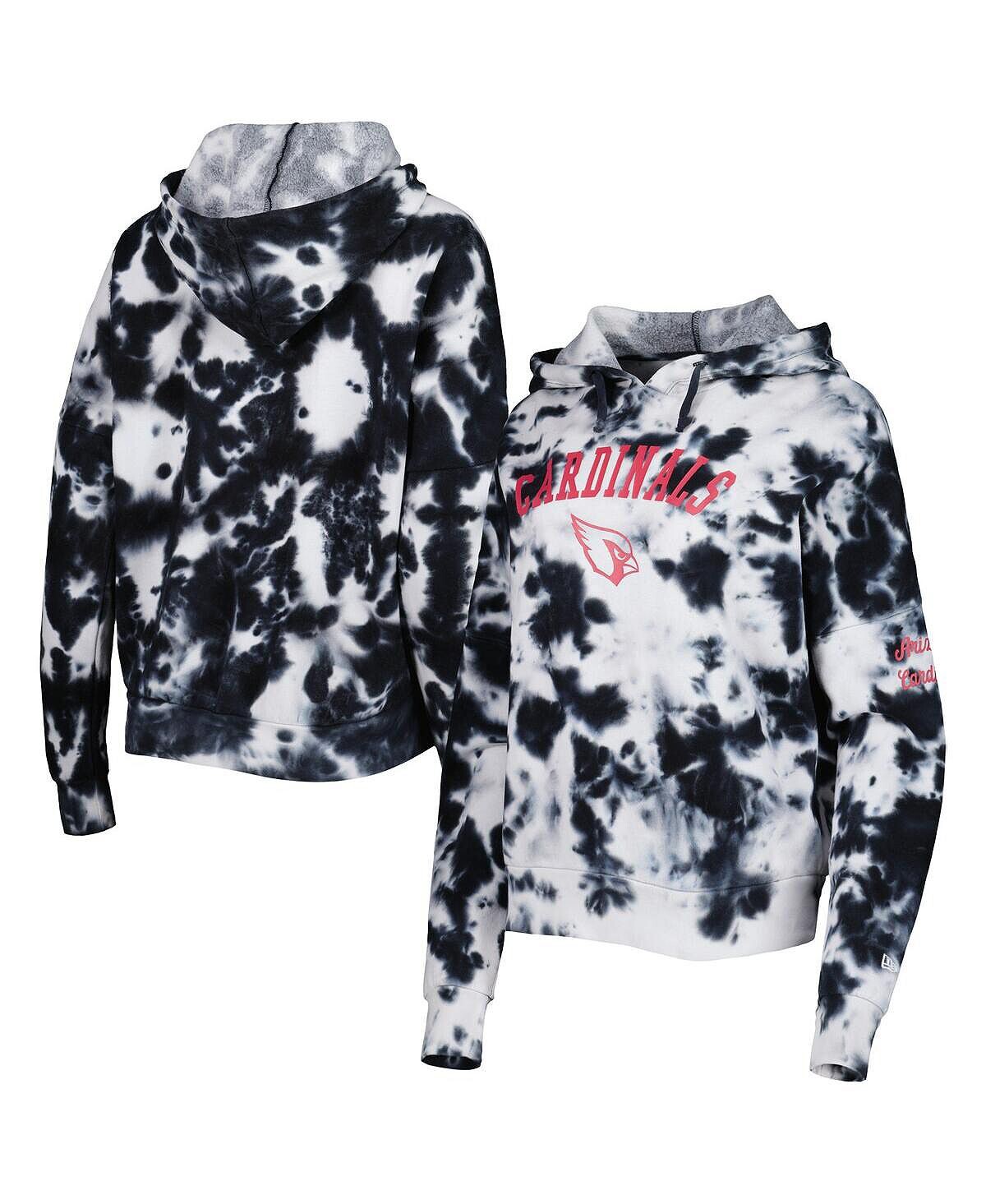

Женский флисовый пуловер с капюшоном Arizona Cardinals Cloud Dye черного цвета New Era, черный