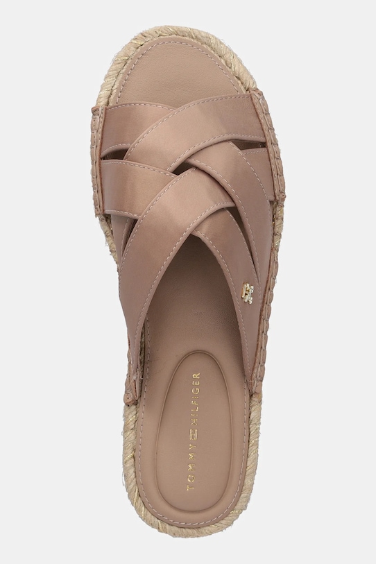 Сатиновые эспадрильи-мюли SATIN ESPADRILLE MULE Tommy Hilfiger, бежевый — фото 4