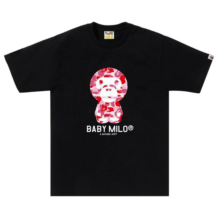 

Футболка BAPE ABC Camo Baby Milo Tee, Black/Pink