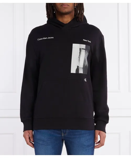 

Толстовка Serenity с мультиграфикой Calvin Klein Jeans, черный