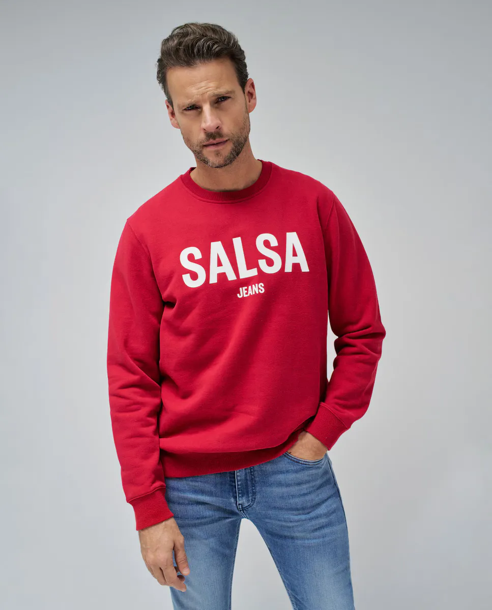 

Мужская толстовка с логотипом Salsa Jeans, красный