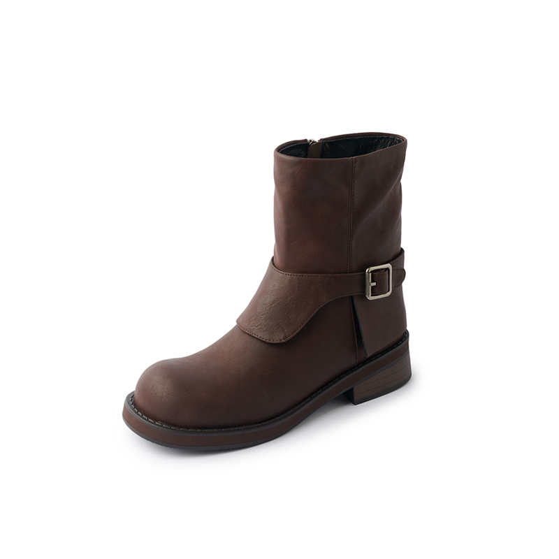 Yeezyy Reezy Коричневые женские ботильоны на каблуке 4 см, цвет Brown