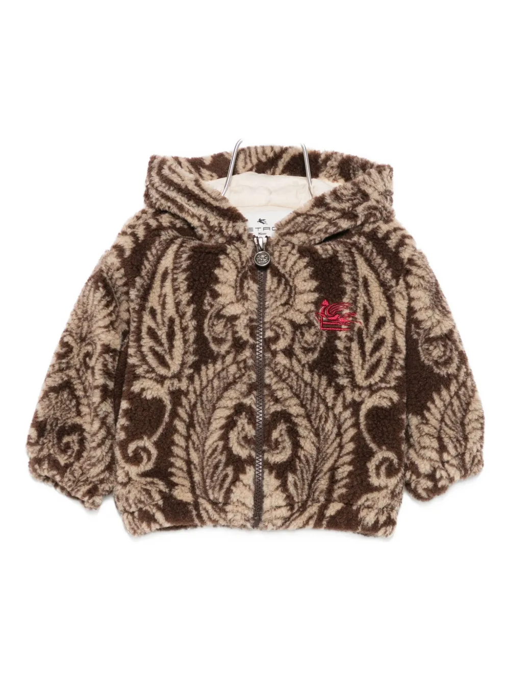 

Куртка с капюшоном и узором пейсли ETRO KIDS, коричневый