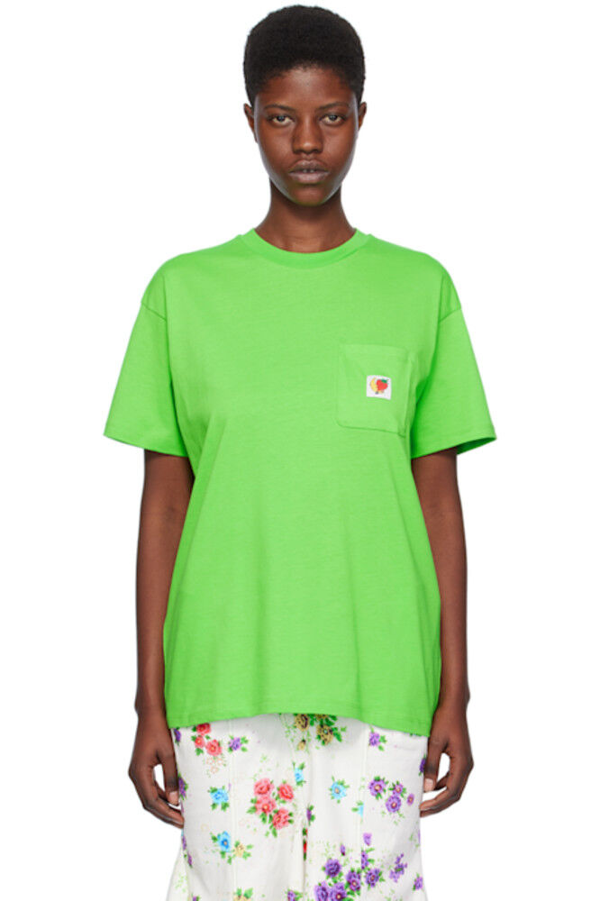 

Футболка с зеленым карманом Sky High Farm Workwear