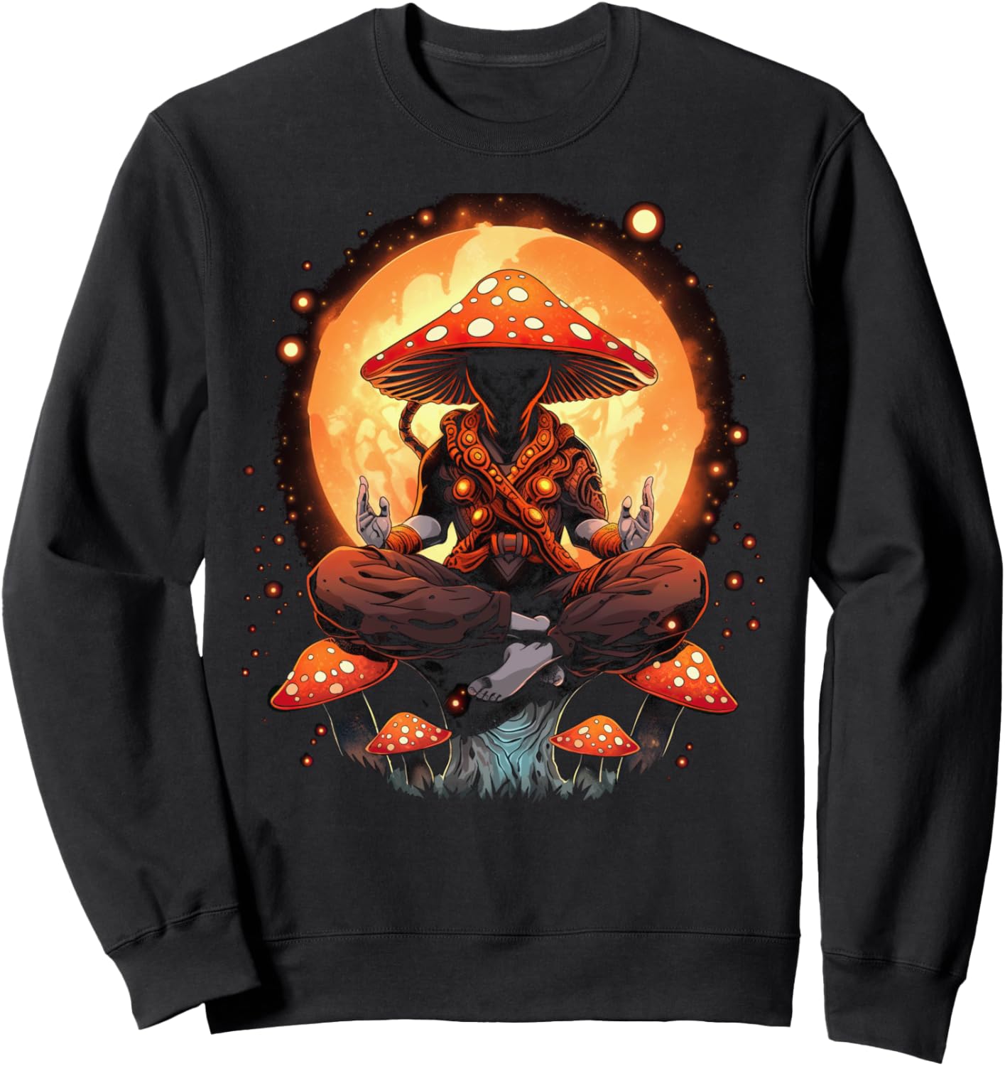 

Толстовка в стиле коттеджкор с изображением Будды, головы гриба и зова гоблина Cottagecore Goblincore And Fairycore Stuff, черный