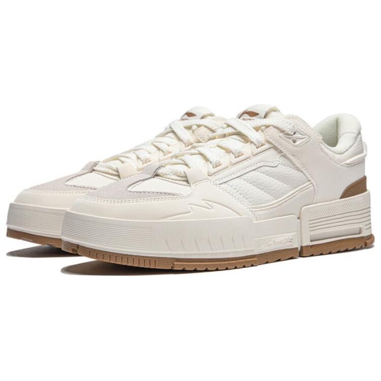Кроссовки LINING Li Cheng Skateboarding Shoes Men Low-top Milky White, слоновая кость — фото 3