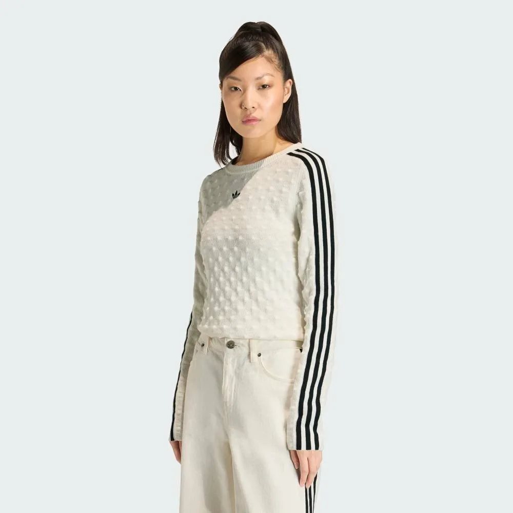 Толстовка Adilna Slim Solid Spike Knit Adidas, white — фото 2