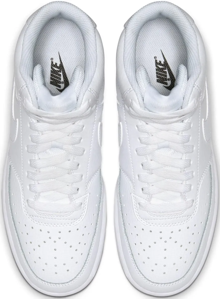 Кроссовки Nike Sportswear "Wmns Court Vision Mid", дизайн по стопам Air Force 1, белый — фото 4