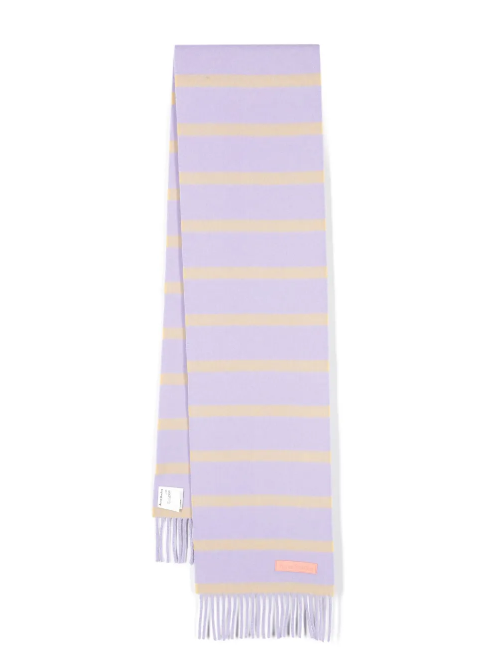 

Шерстяной шарф с бахромой Acne Studios, фиолетовый