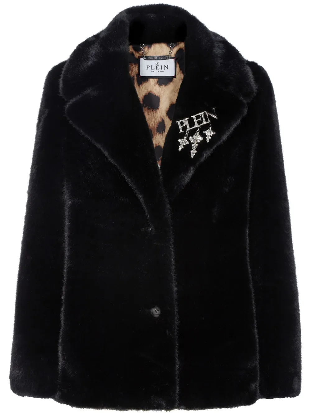 

Шуба из искусственного меха Philipp Plein, черный