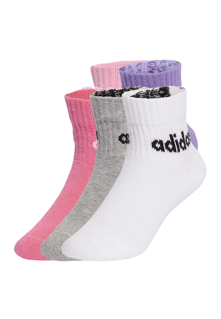 Носки детские, 5 пар, Linear Ankle Socks Adidas, розовый