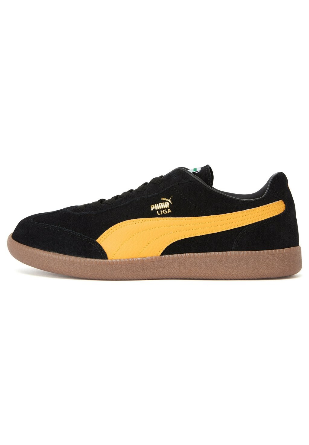 Кроссовки Liga Puma, черное сияющее желтое командное золото
