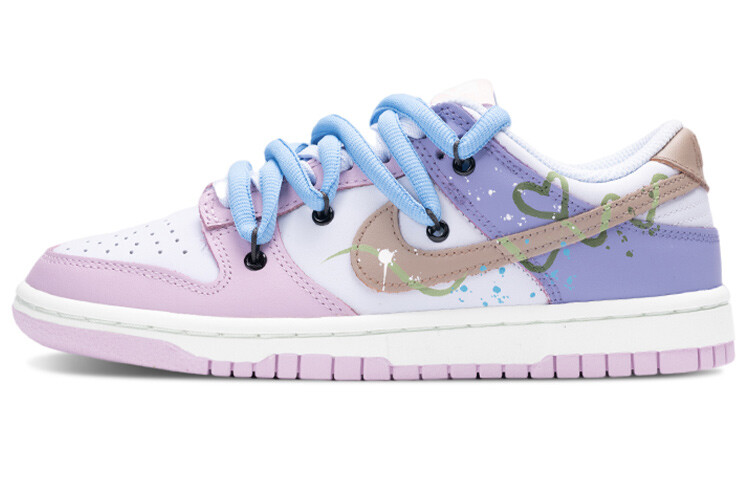 

Кроссовки Nike Dunk Skateboard Shoes Women's Low-Top Pink Purple/White