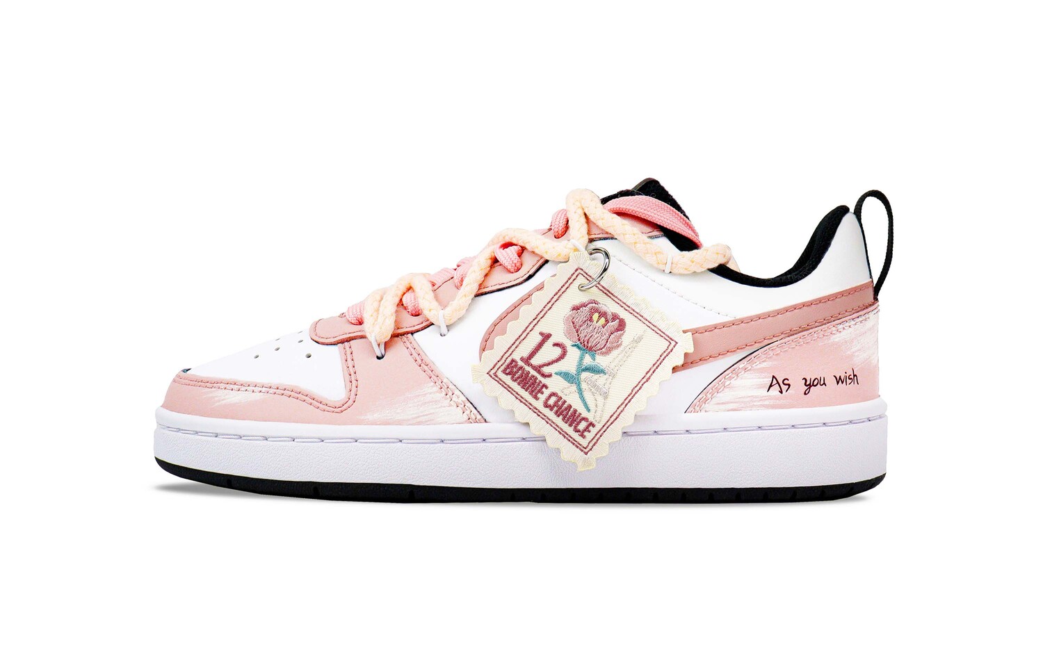 

Кроссовки Nike Court Borough Skateboard Shoes Women's Low-Top White Pink, Белый, Кроссовки Nike Court Borough Skateboard Shoes Women's Low-Top White Pink