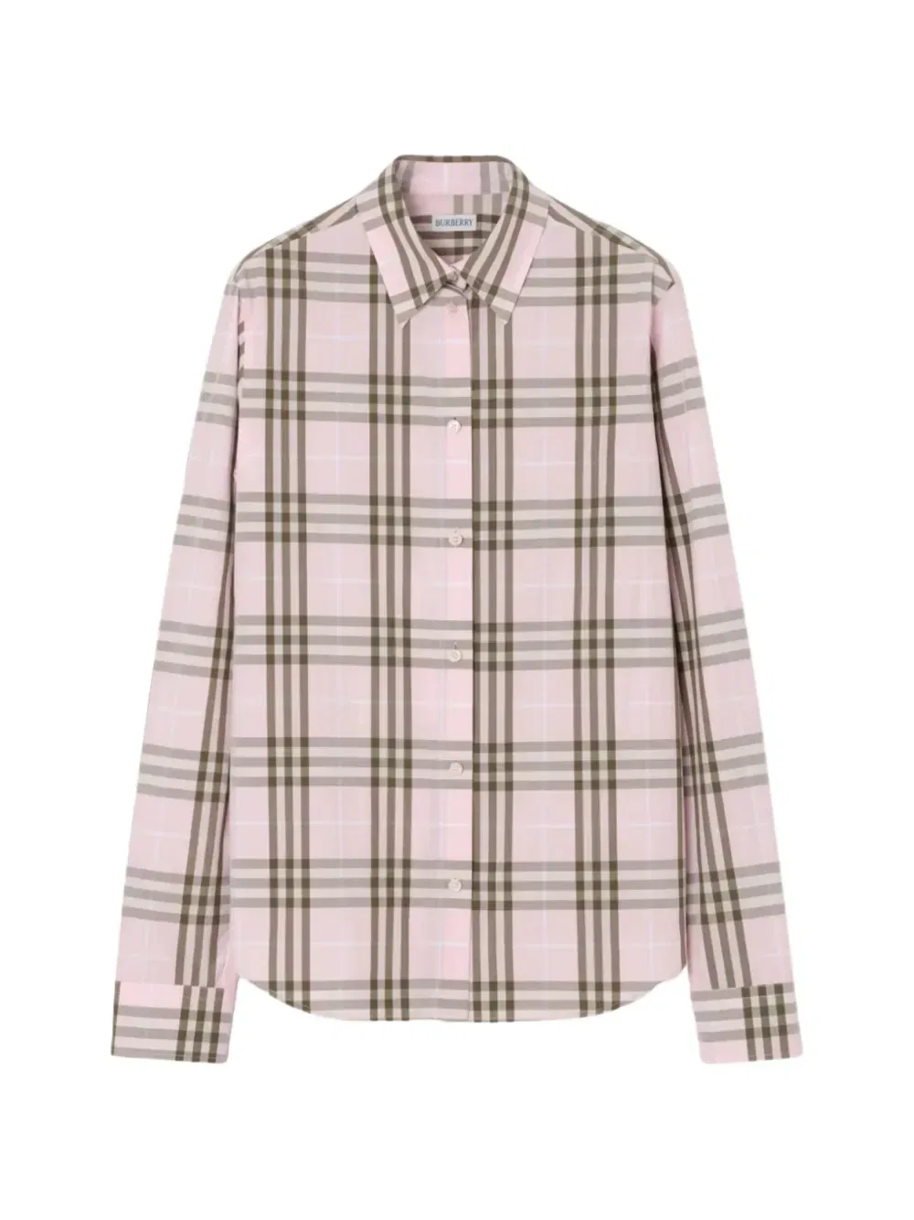 Рубашка Burberry, женская, розовый, клетка