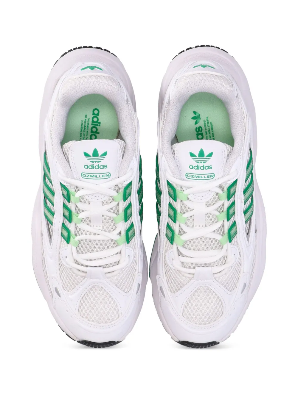 Кроссовки Ozmillen с логотипом и полосками Adidas, белый — фото 4