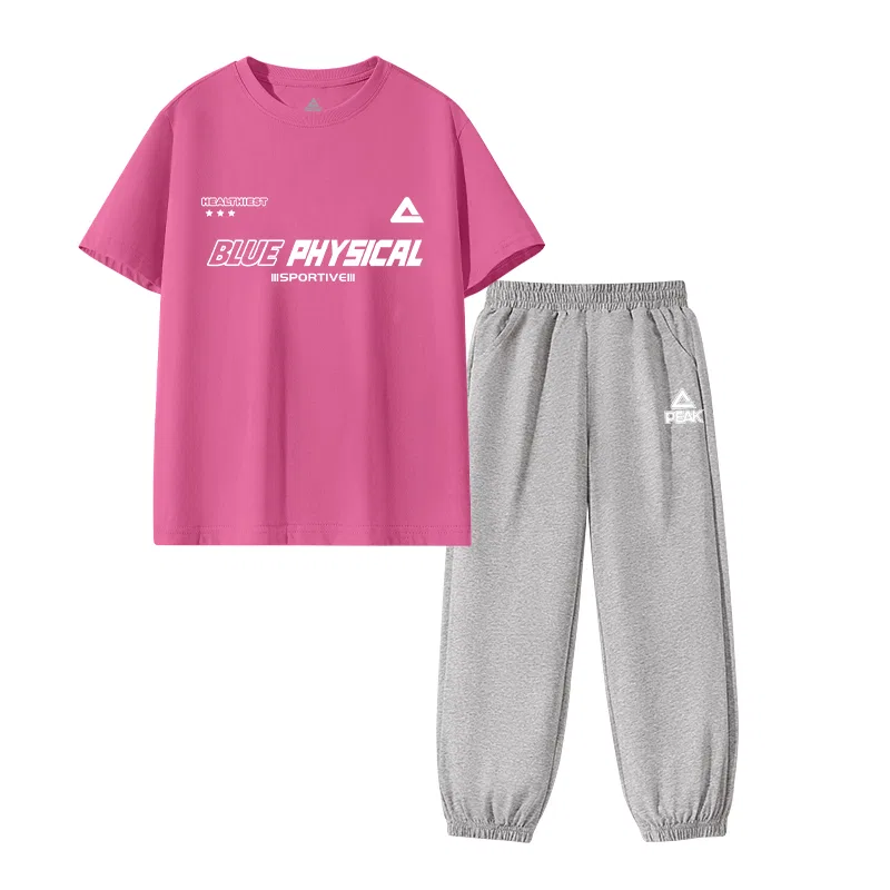 Детский спортивный костюм с круглым вырезом PEAK Berry Red