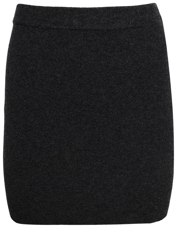 

Мини-юбка Alexander Wang с вязаной нашивкой с логотипом, серый