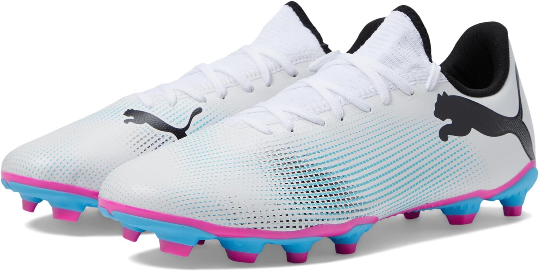 

Кроссовки PUMA Future 7 Play Firm Ground/Artificial Ground, цвет PUMA White/PUMA Black/Poison Pink