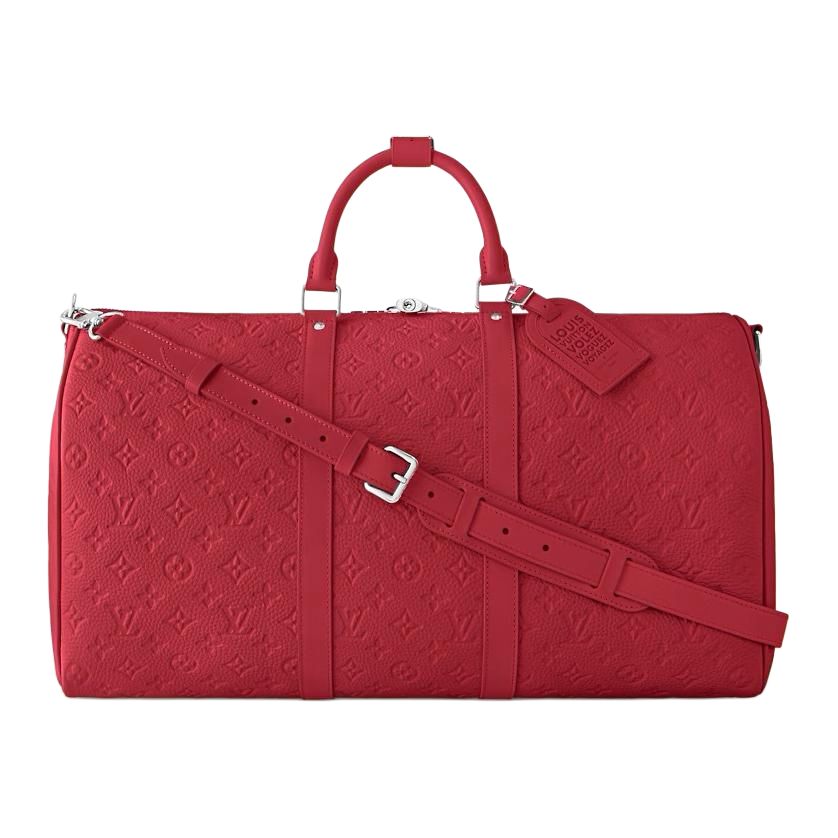 

LOUIS VUITTON Сумка для путешествий Keepall из телячьей кожи, Red