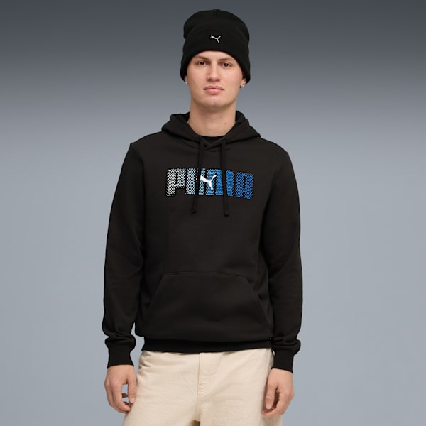 

Мужская флисовая толстовка с капюшоном Puma Essentials Logo Lab, черный