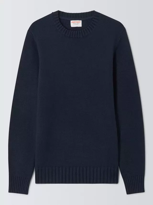 

Джемпер John Lewis ANYDAY Cotton Blend Knit Crew Neck, темно-синий